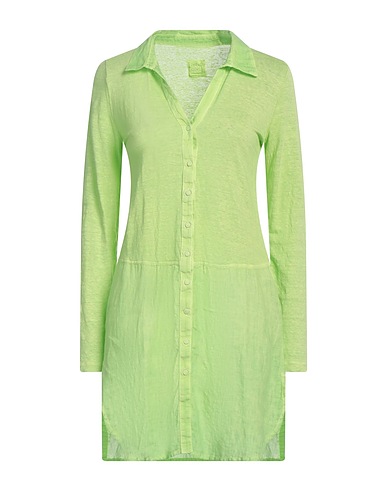 120% LINO Shirt dress Light green 100% Linen