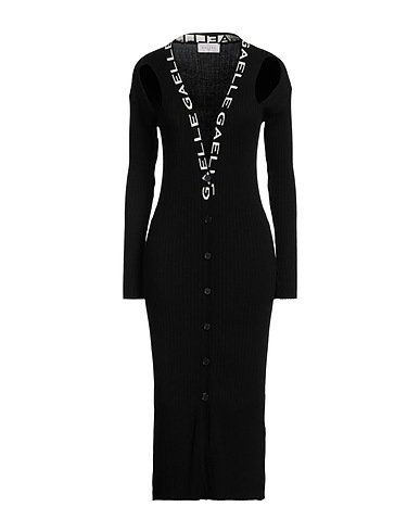 GAëLLE Paris Midi dress Black 72% Viscose, 28% Polyester