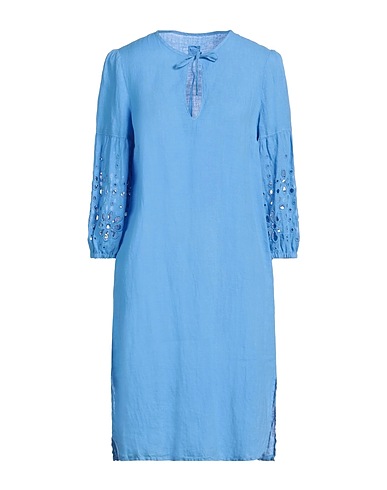 120% LINO Midi dress Azure 100% Linen