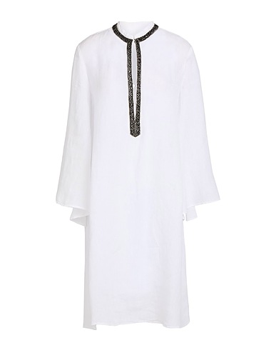 120% LINO Short dress White 100% Linen