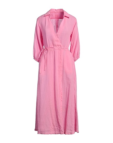 120% LINO Vestito midi Rosa 100% Lino