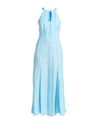 120% LINO Robe longue Bleu ciel 100% Lin