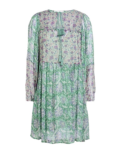 ANTIK BATIK Short dress Sage green 100% Viscose