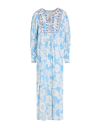 ANTIK BATIK Midi dress Sky blue 100% Cotton