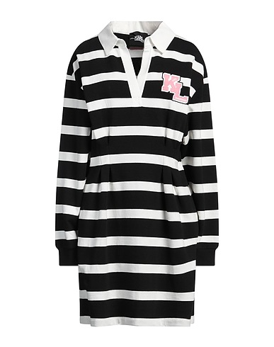 KARL LAGERFELD Short dress Black 75% Organic cotton, 25% Recycled cotton