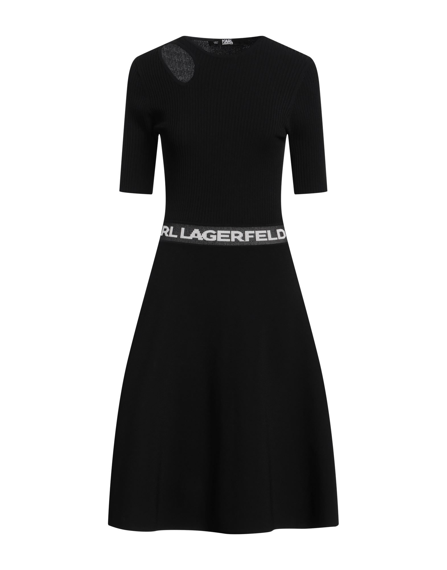 【美品】 KARL LAGERFELD 4 M ドレスワンピース KARL LAGERFELD PRINTED VISCOSE GGT DRESS | ひざ丈ワンピース