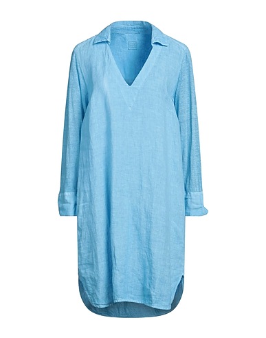 120% LINO Shirt dress Azure 100% Linen