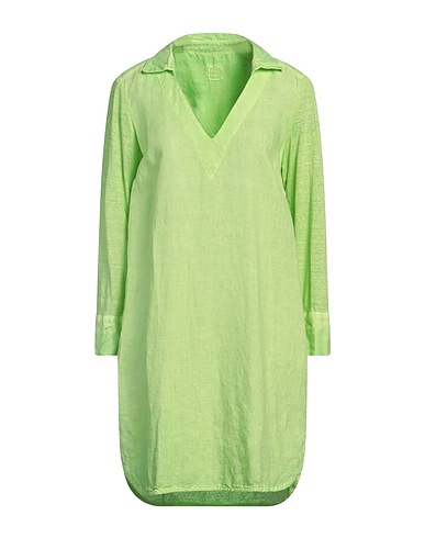 120% LINO Shirt dress Lime green 100% Linen