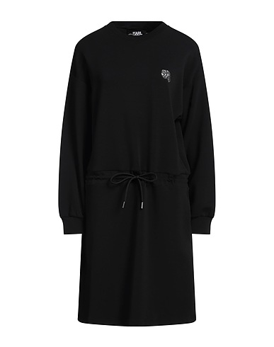 KARL LAGERFELD Midi dress Black 51% Modal, 43% Polyester, 6% Elastane