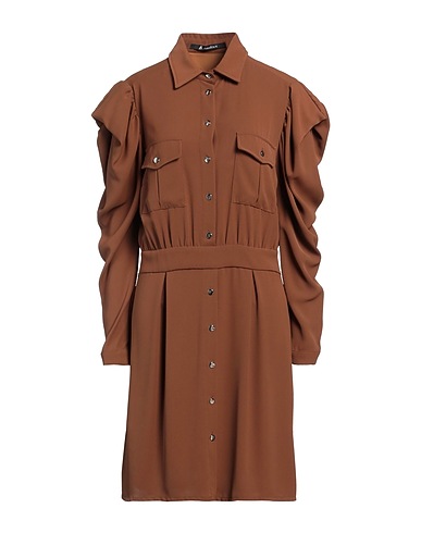 ANNARITA N Hemdkleid Kamel 100% Polyester