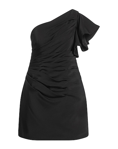 FABIANA FERRI One-shoulder dress Black 100% Polyester