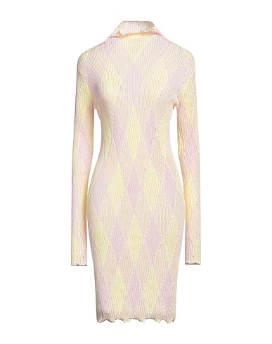 BURBERRY Midi dress Pastel yellow 60% Cotton, 40% Silk