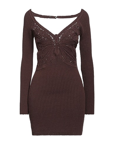 BLUMARINE Sheath dress Dark brown 75% Cotton, 25% Polyamide