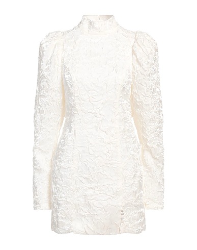 ROTATE BIRGER CHRISTENSEN Sheath dress Ivory 50% Recycled polyester, 50% Polyester