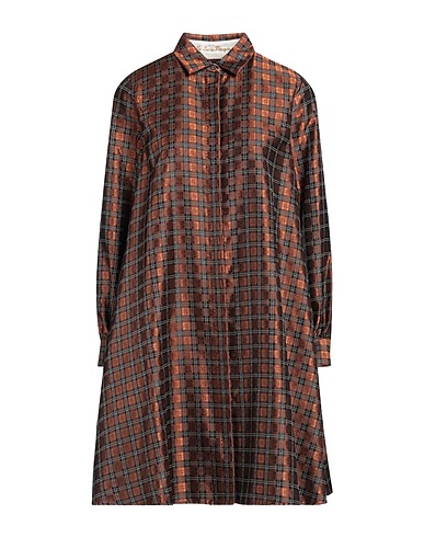 LE SARTE PETTEGOLE Shirt dress Brown 100% Polyester