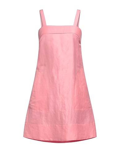 ATTIC AND BARN Short dress Pink 91% Linen, 9% Polyamide