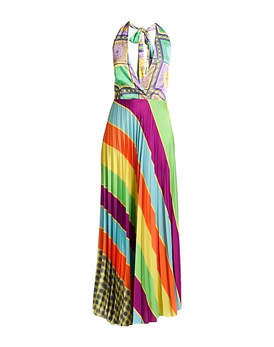 HANITA Long dress Light green 97% Polyester, 3% Elastane