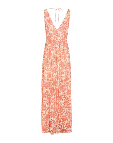 BERENICE Long dress Salmon pink 80% Silk, 20% Lurex®