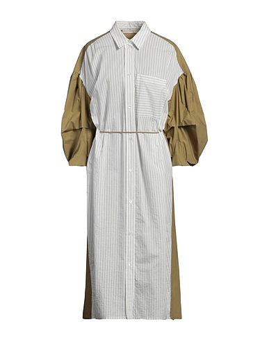 TELA Midi dress White 84% Cotton, 16% Polyamide