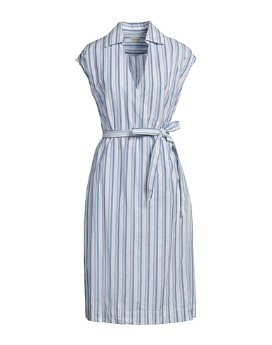MASSIMO ALBA Midi dress White 64% Cotton, 36% Linen