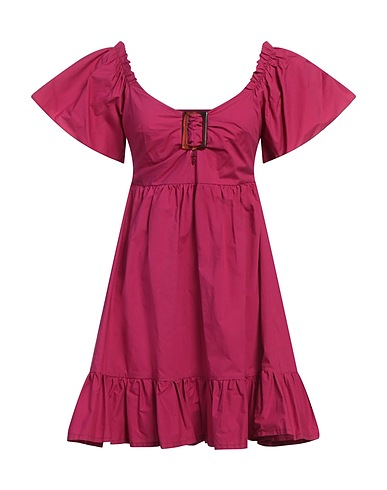 PIETRONILLA Vestito corto Prugna 100% Cotone