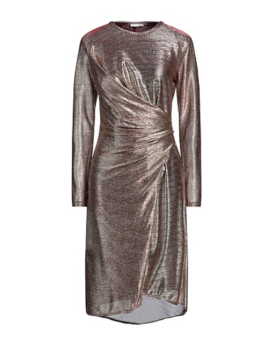 MOTEL Midi-Kleid Gold 100% Polyester