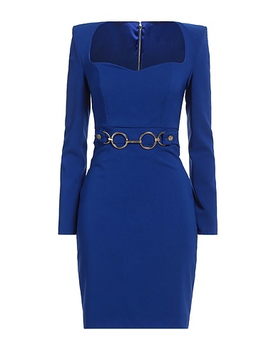 ALMA SANCHEZ Sheath dress Blue 89% Polyester, 11% Elastane