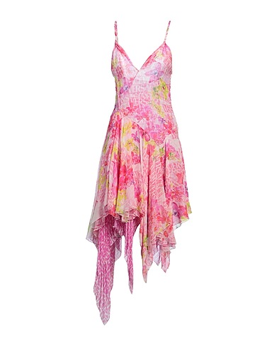 VERSACE Midi dress Pink 100% Silk