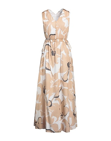 PESERICO Long dress Sand 100% Cotton