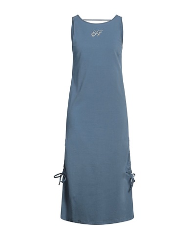 EA7 Midi dress Slate blue 96% Cotton, 4% Elastane