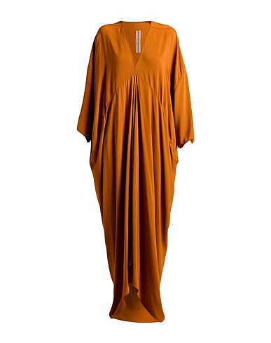 RICK OWENS Vestito lungo Ruggine 64% Acetato, 36% Seta