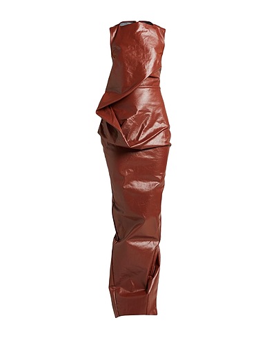 RICK OWENS Denim dress Brown 91% Cotton, 6% Elastomultiester, 3% Rubber