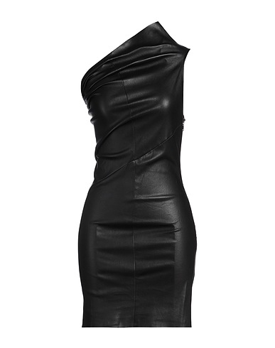 RICK OWENS チューブドレス ブラック 羊革（ラムスキン） 65% / コットン 34% / ポリウレタン® 1%