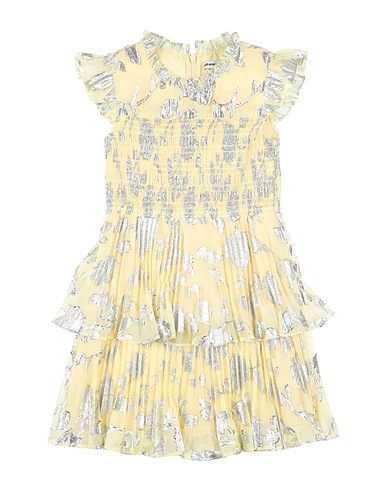 SELF-PORTRAIT Kleid Pastellgelb 82% Polyester, 18% Metallfaser