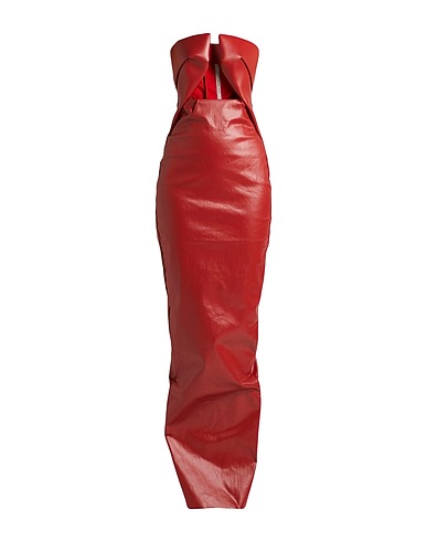 RICK OWENS Denim dress Brick red 91% Cotton, 6% Elastomultiester, 3% Rubber