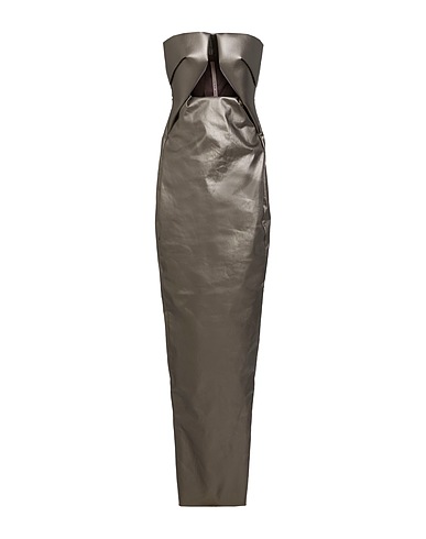 RICK OWENS Long dress PIOMBO 91% Cotton, 6% Elastomultiester, 3% Rubber