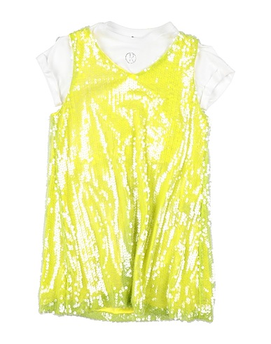 RELISH Dress Light green 100% Polyester, Cotton, Elastane