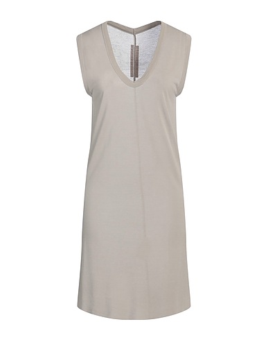 RICK OWENS Short dress Light grey 88% Viscose, 12% Silk