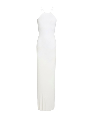 RICK OWENS Long dress White 88% Viscose, 12% Silk