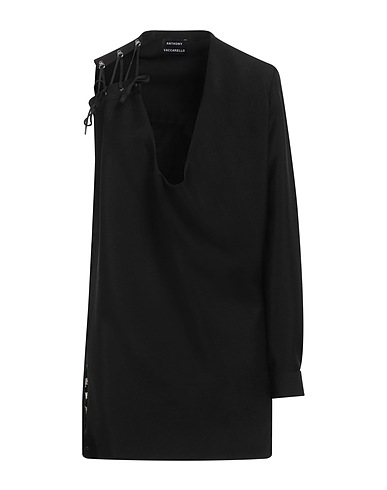 ANTHONY VACCARELLO Short dress Black 60% Mohair wool, 40% Virgin Wool, Lambskin
