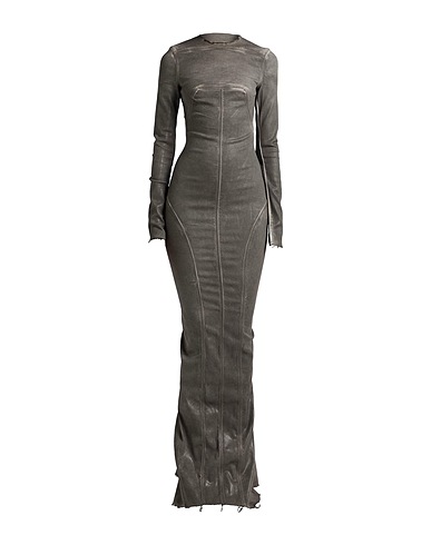 RICK OWENS Denim dress Grey 85% Cotton, 10% Polyester, 5% Elastane