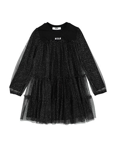 MSGM Dress KIDS Black 100% PES, Cotton