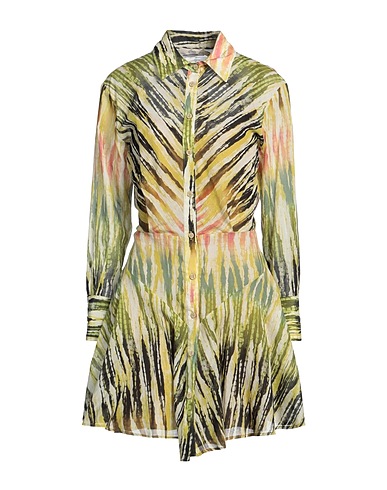 DEVOTION TWINS Robe chemise Vert lime 100% Coton