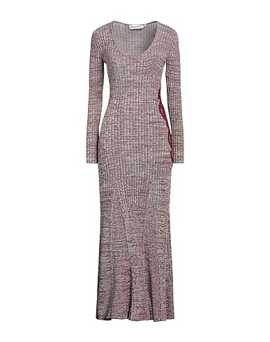 SELF-PORTRAIT Long dress Burgundy 52% Viscose, 33% Polyester, 15% Polyamide