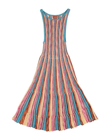 MISSONI KIDS Dress Azure 86% Acetate, 8% Metallic Polyester, 6% Polyamide