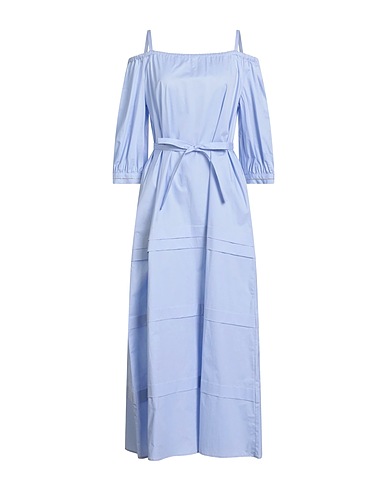 PESERICO Vestito midi Celeste 97% Cotone, 3% Elastan