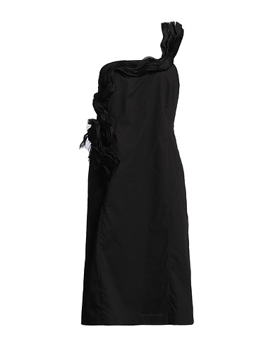 L' AUTRE CHOSE Elegant dress Black 97% Cotton, 3% Elastane