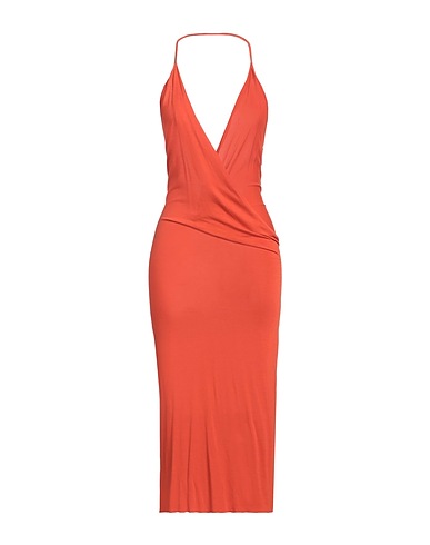 RICK OWENS LILIES Midi dress Rust 100% Viscose