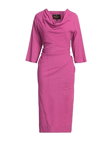 VIVIENNE WESTWOOD ANGLOMANIA Midi-Kleid Magenta 100% Baumwolle