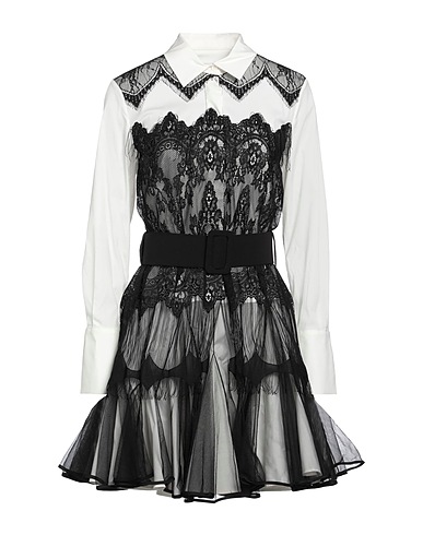 M ESSENTIAL Shirt dress White 69% Cotton, 26% Nylon, 5% Elastane
